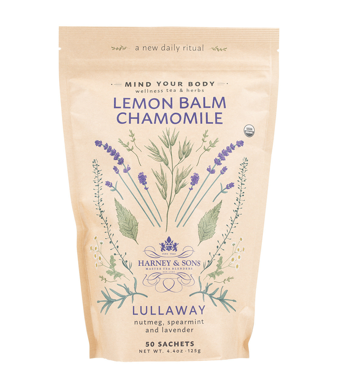 Organic Lemon Balm, Bag of 50 Sachets
