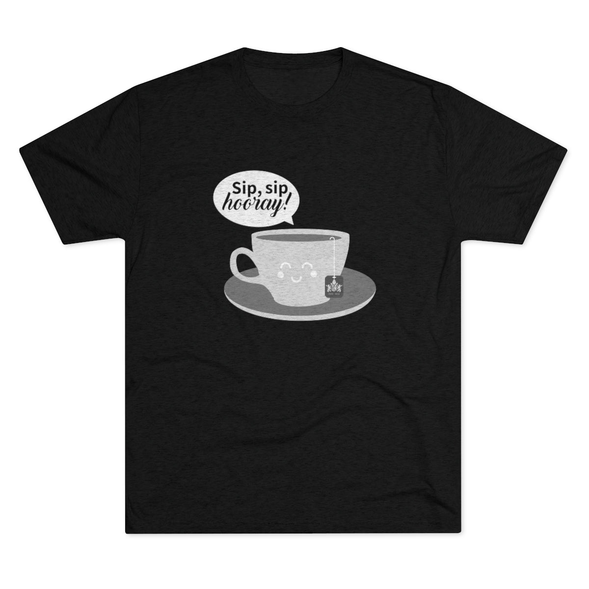 Sip, Sip Hooray Graphic Tee - Tri-Blend Vintage Black S - Harney & Sons Fine Teas